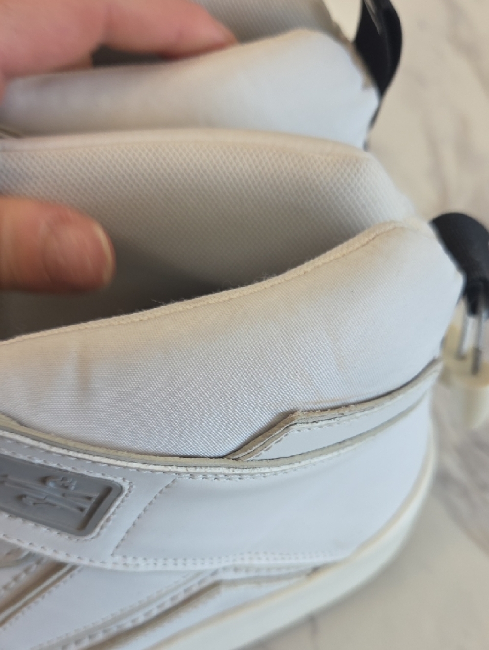 Moncler White High-Top Athletic Sneakers - Picture 12 of 15